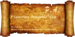 Pipernea Annamária névjegykártya